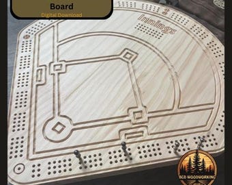 Baseball Cribbage Board CNC File + Digital Download