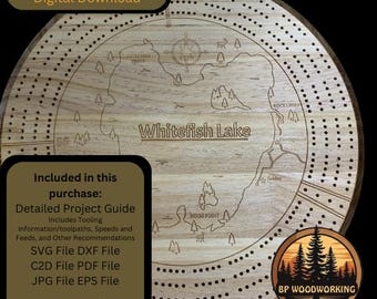 Circle Cribbage Board CNC Files + Project Guide (Digital Download)