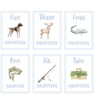 Cartes jalons bébé garçon - Chasse et pêche