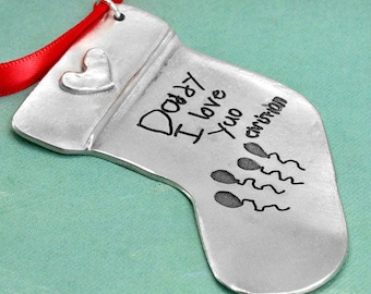 Stocking Handwriting Ornament