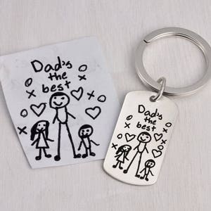 Handwriting Military Dog Tag Key Ring - Signature Jewelry - Handwriting Jewelry - Memorial Jewelry - Remembrance Jewelry