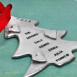 Hand Stamped Christmas Tree Ornament