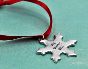 Personalized Small Snowflake Ornament