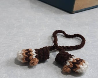 Bernie's mittens bookmark inauguration handmade miniature mittens tiny Bernie mittens mini crochet doll accessories, gag gift, novelty knit