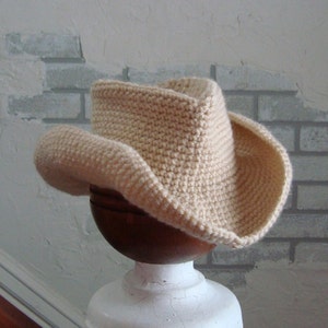 CROCHET PATTERN Digital Download Cowboy or Cowgirl Hat Crochet 0-6 month PATTERN 001 Photography Prop pattern image 4
