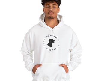 Felpa con cappuccio unisex Heavy Blend™ Antisocial Dog Dad