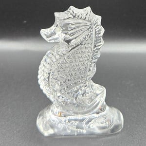 Vintage Waterford Crystal Erbe Seepferdchen Briefbeschwerer / Figur Mini signiert Billy Canning 2003 - 2 &quot;x 1,75&quot;