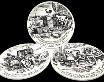 3 James Kent Old Foley Butter Pats/Coasters Trinket Dishes 4.5" (set of 3)