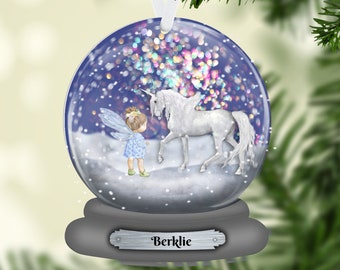 personalised baby's first christmas snow globe