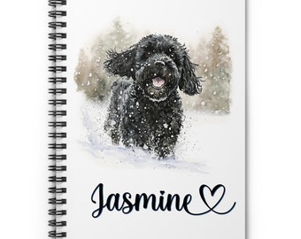 Cockapoo Personalized Spiral Notebook, Personalized Journal - Black Cockapoo Dog Breed Notebook - Dogs, Dog Mom, Dog Lover Gift, Rescue Dog