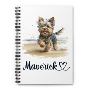 Yorkie Personalized Spiral Notebook, Personalized Journal - Yorkshire Terrier Dog Breed Notebook - Dogs, Rescue Dog Mom, Dog Lover Gift