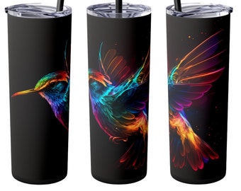 Hummingbird Tumbler Sublimation Transfer, Ready to Press, Printed, 20 oz Straight Tumbler Transfer, Bird Transfer for Tumbler, Hummingbirds