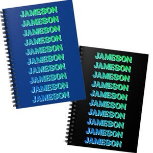 Personalized Name Spiral Notebook, Name Gifts for Kids, Back to School, Personalized School Supplies, Lined Paper Journal, Choose Color