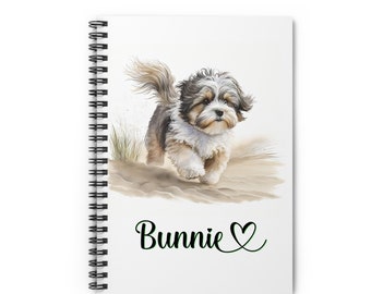 Havanese Beach Personalized Spiral Notebook, Havanese Personalized Journal - Dog Breed Notebook - Gift for Mom, Teacher Gift, Dogs, Dog Mom