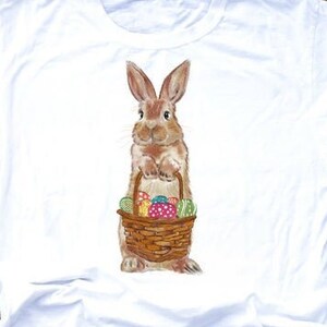 Bunny Rabbit with Eggs Sublimation Transfer, Easter Sublimation, Bunny Sub Image, Easter Bunny, Rabbit, Ready to Use, Adult/Child Shirt Size