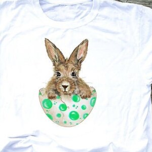 Boy Bunny Rabbit Egg Sublimation Transfer, Easter Sublimation, Bunny Sub Image, Easter Bunny, Rabbit, Ready to Use, Adult/Child Shirt Size