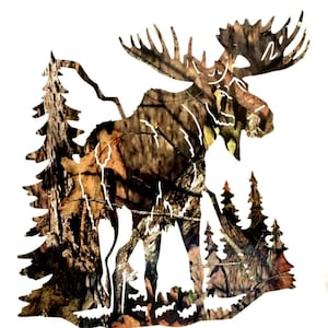 Moose Decal, Moose Sticker, Window Decal, Tumbler Yeti Decal, Vinyl Decal Sticker, Laptop Decal, Water Bottle - You Choose Color and Size