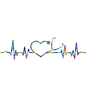 Nurse Heartbeat Decal Sticker, Nurse Sticker, Nursing, CNA, Nurse Gift, Doctor, Vet, Gift for Nurse, Window, Tumbler, Choose Size/Pattern