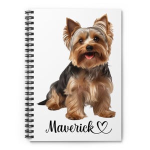 Yorkie Personalized Spiral Notebook, Personalized Journal - Yorkshire Terrier Dog Breed Notebook - Dogs, Rescue Dog Mom, Dog Lover Gift