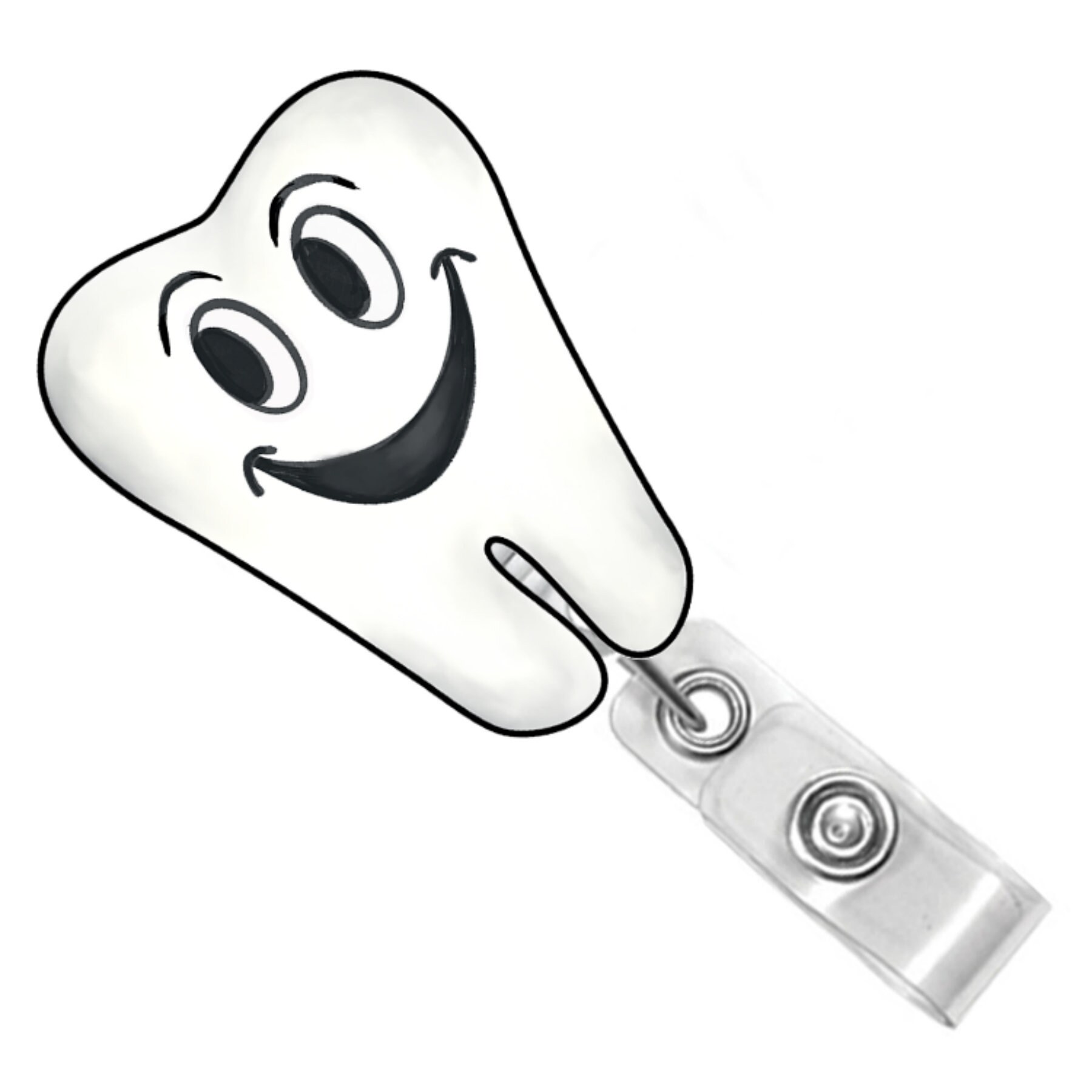 Tooth ID badge reel dental assistant dental hygienist name Etsy