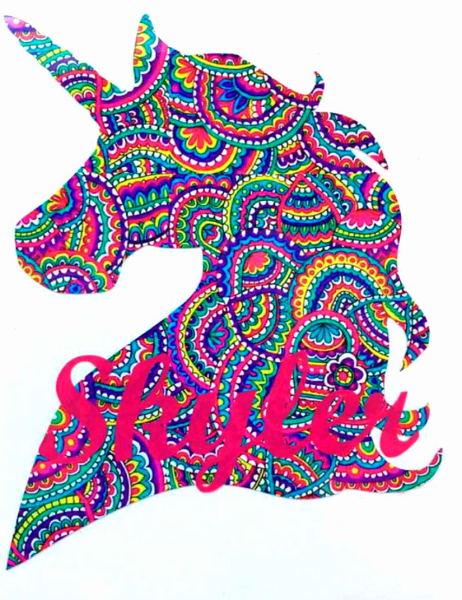 Unicorn Decal Unicorn Sticker Unicorn Name Vinyl Decal Etsy