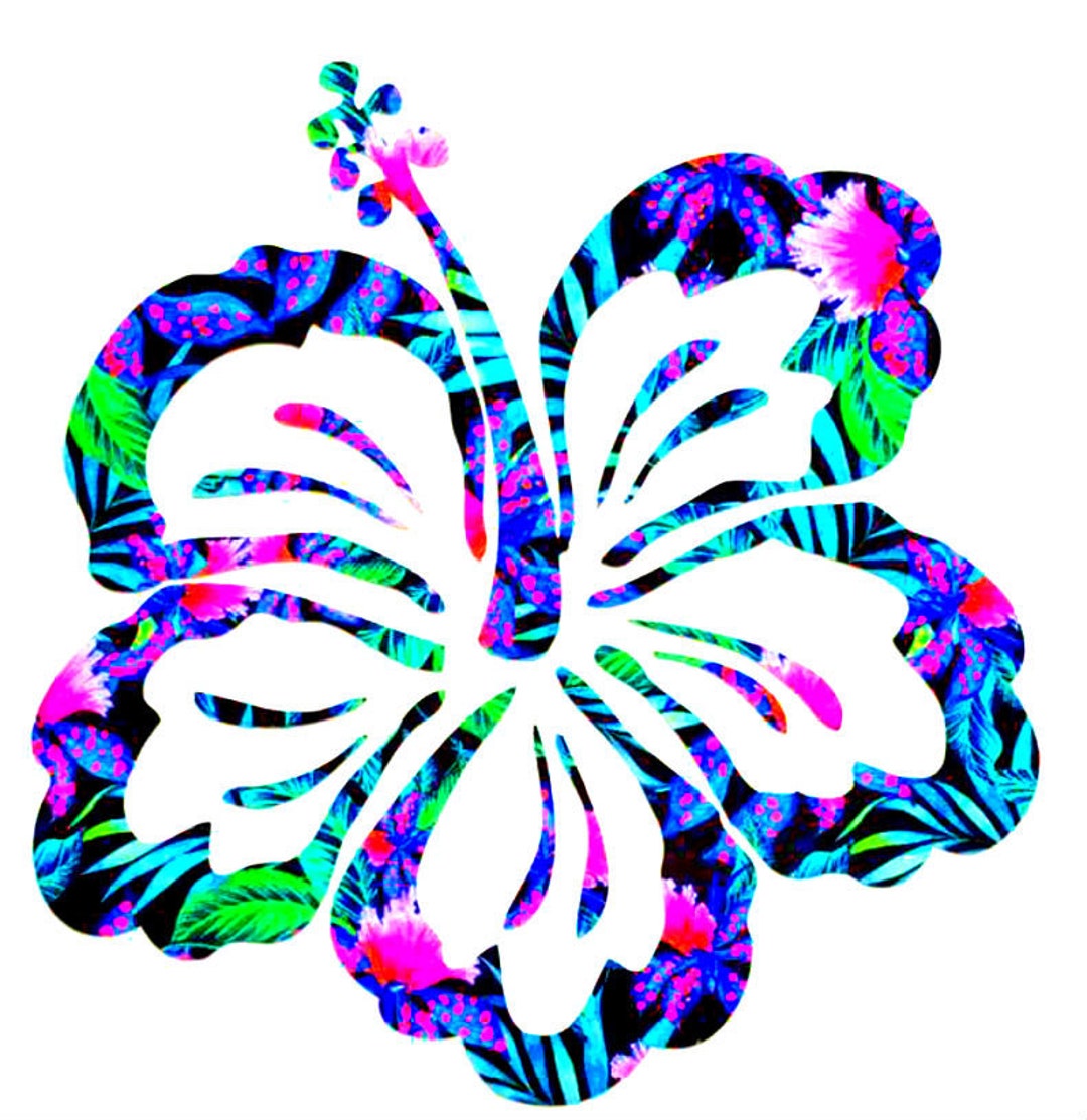 Hibiscus Tropical Flower Decal Flower Sticker Hibiscus Car Window