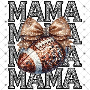 Football Mama Sublimation Transfer, Printed, Ready to Use, Football Mom Sublimation Design Transfer, Sublimation Image, Footballs