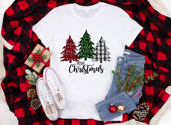 3 Three Teeth Merry Christmas Leopard Buffalo Plaid Pattern T-Shirt 3 Three Teeth Merry Christmas Leopard Buffalo Plaid Pattern T-Shirt