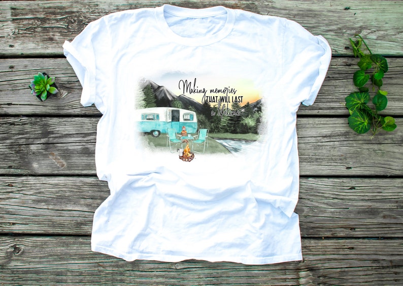 Camper Making Memories Sublimation Transfer, Ready to Press Sublimation Image, Camp, Outdoors, Camping Gift, Travel Trailer, DIY Shirt, Camp image 8