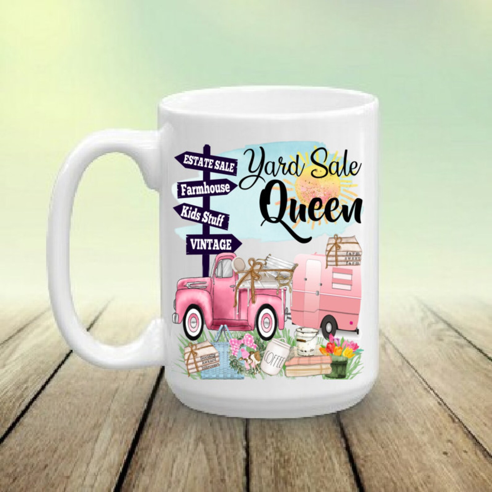 Yard Sale Queen Sublimation Transfer Ready to Press Ready to Etsy