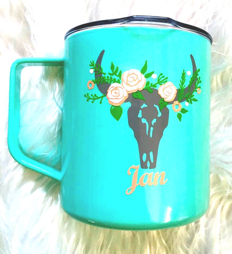 Personalized Coffee Mug With Lid and Handle Stainless Steel Etsy