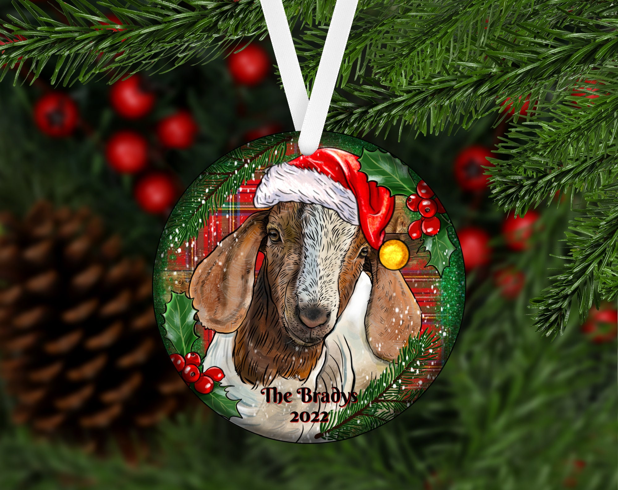 Christmas ornament goat Clearance