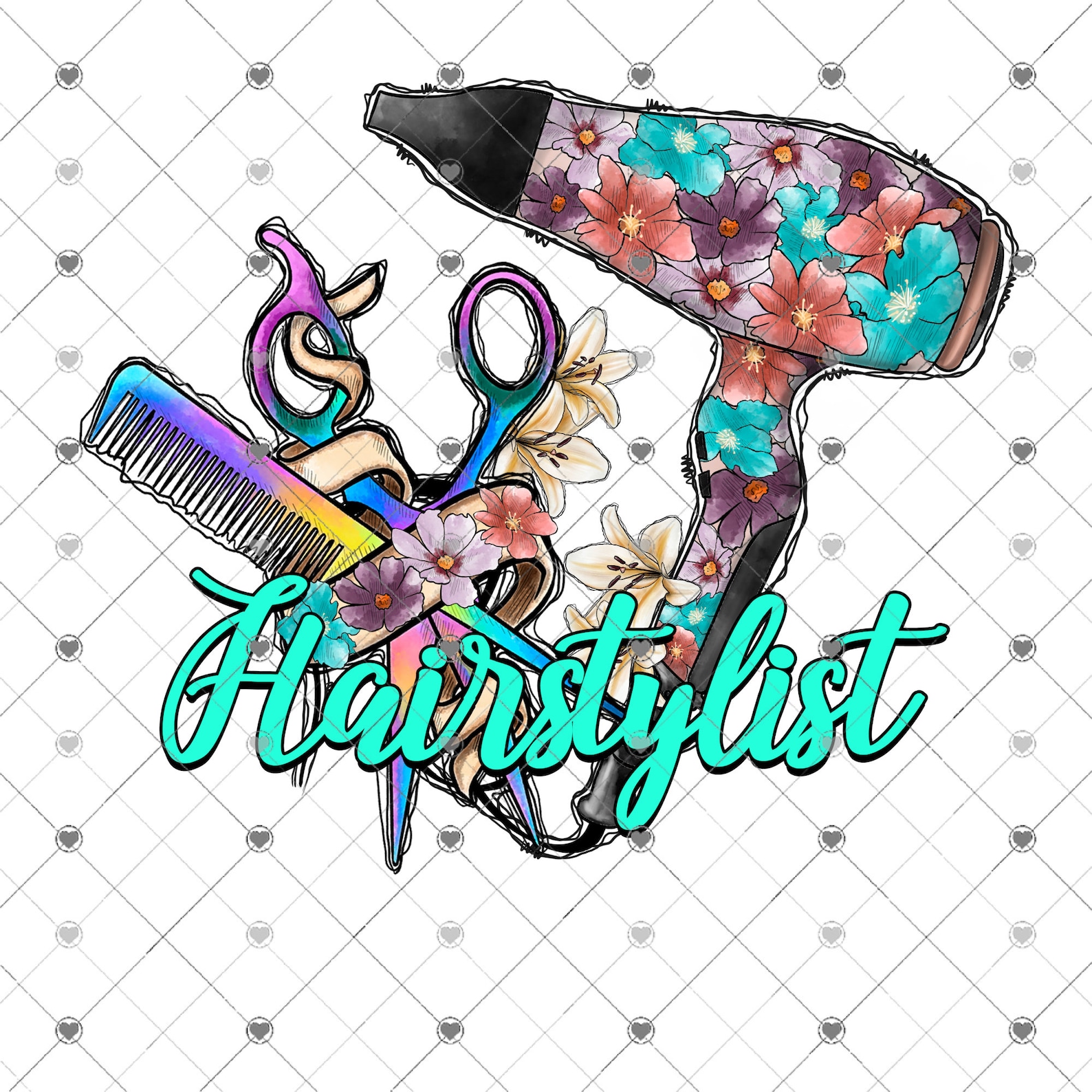 Hair Stylist Hairdresser Sublimation Transfer Ready to Press Etsy