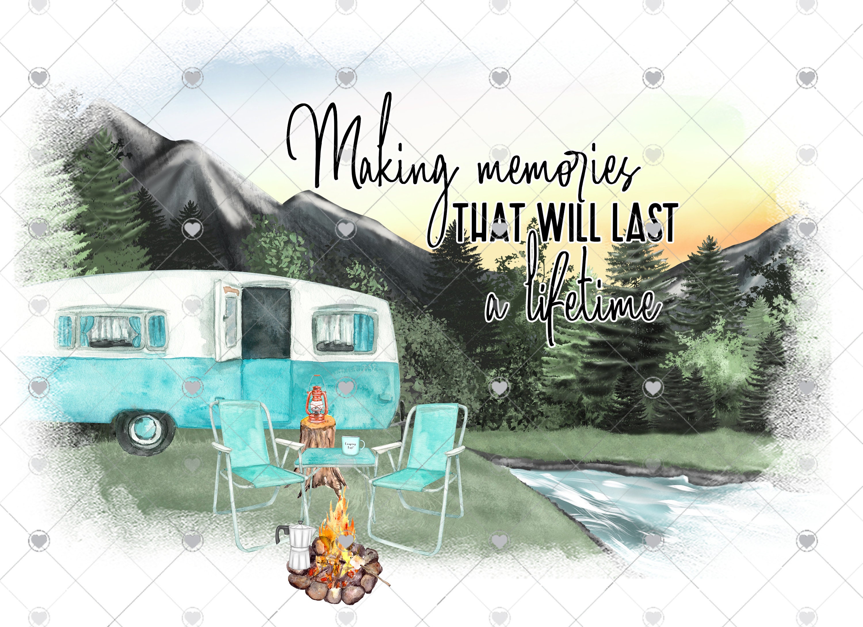Camper Making Memories Sublimation Transfer Ready to Press | Etsy
