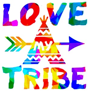 Love My Tribe Decal - Family Sticker - Love My Family Decal - Car Window,  Laptop Tumbler Water Bottle Bumper - You Choose Size and Color