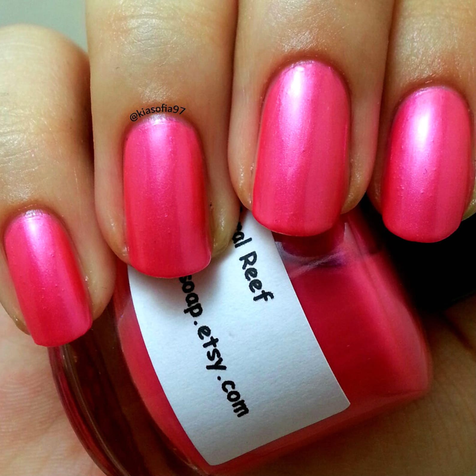 Nail Polish Pink/Coral Nail Polish/Lacquer Coral Etsy