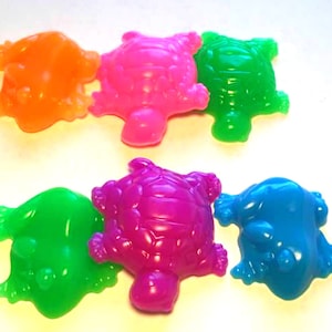 Turtle and Frog Soap Set of 6 - Party Favors, Birthdays - Free U.S. Shipping - Turtle Favor Soap, Frog Favor Soap - Soap for Kids