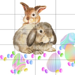 Easter Bunny Sublimation Transfer, Easter Sublimation, Rabbit Sub Image, Easter Bunny, Easter Eggs, Jelly Beans, Rabbit, Ready to Use