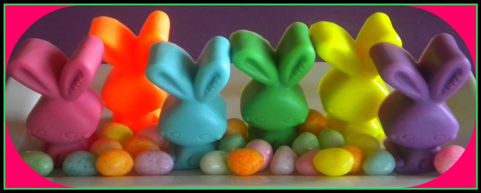 Easter Bunny Soaps Set of 6 Lavender Pastel Blue Pastel Etsy
