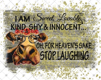 Crazy Heifer Sublimation Transfer - Printed, Ready to Use, Cow Sublimation Design Transfer, Funny Sublimation Transfer, Farm, Shirt/Mug Size