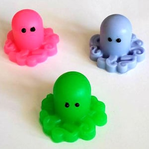 Kawaii Octopus Soap - Set of 4 - Ocean Soap - Seaside Soap - Free U.S. Shipping - Kawaii Ocean - Sea Creatures - Handmade Soap