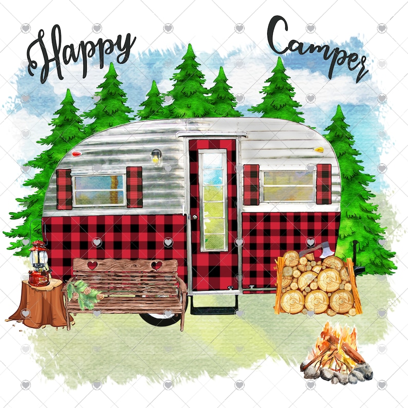 Happy Camper Sublimation Transfer Ready to Press Sublimation - Etsy
