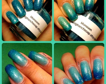 Teal Ombre Nails - Etsy Teal Ombre Nails - Etsy