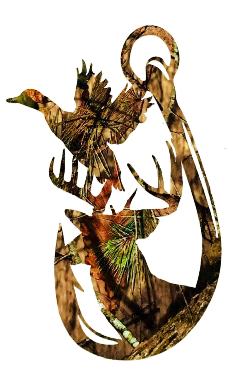 Hunting Fishing Duck Deer Hook Decal Sticker Hunter Decal Etsy