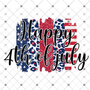 Happy 4th of July Sublimation Transfer - Summer Sublimation Transfer, Stars Stripes Sublimation, Red White Blue Transfer, Ready to Use