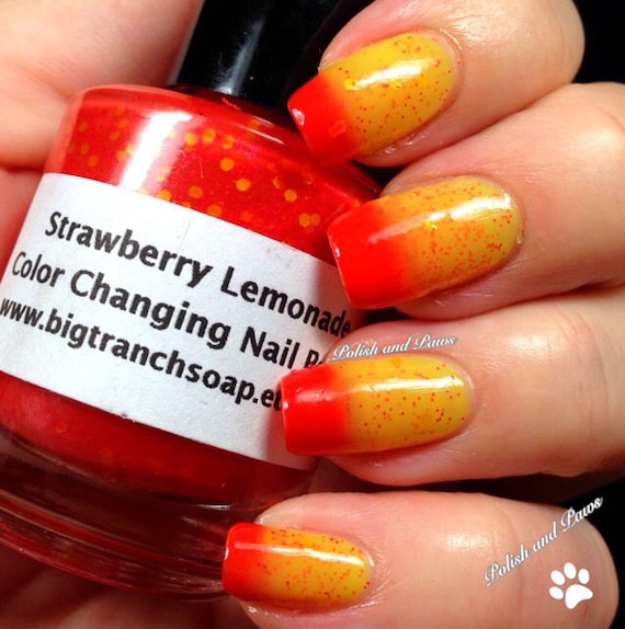Color Changing Nail Polish Strawberry Lemonade Red to - Etsy Singapore