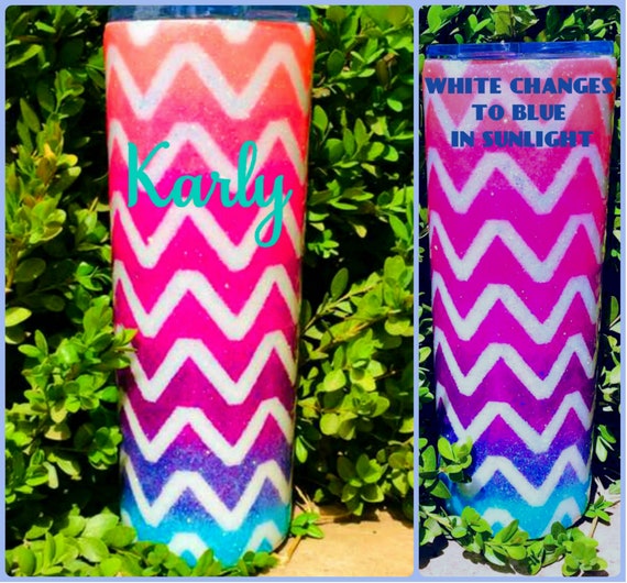 Color Changing Water Bottle Dream Catcher UV Glitter Tumbler Insulated Watercolor Glitter Tumbler 20 oz FREE SHIPPING Boho