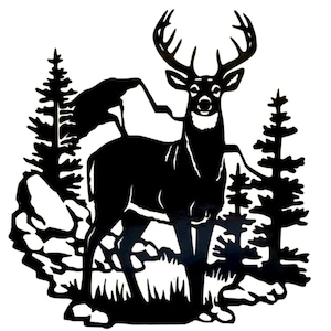 Buck Decal - Deer Sticker - Hunter Decal - Tumbler Decal - Yeti Decal, Decal Sticker, Laptop Decal, Water Bottle - You Choose Color and Size