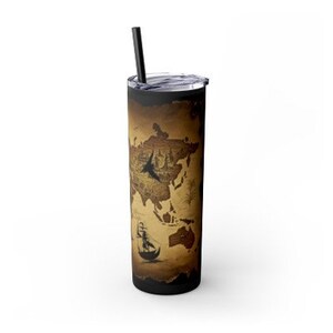 Pirate Treasure Map Tumbler Wrap Sublimation Transfer Ready to Press 20 oz Straight Pirates Tumbler Wrap, Ocean, Sub Transfer image 10