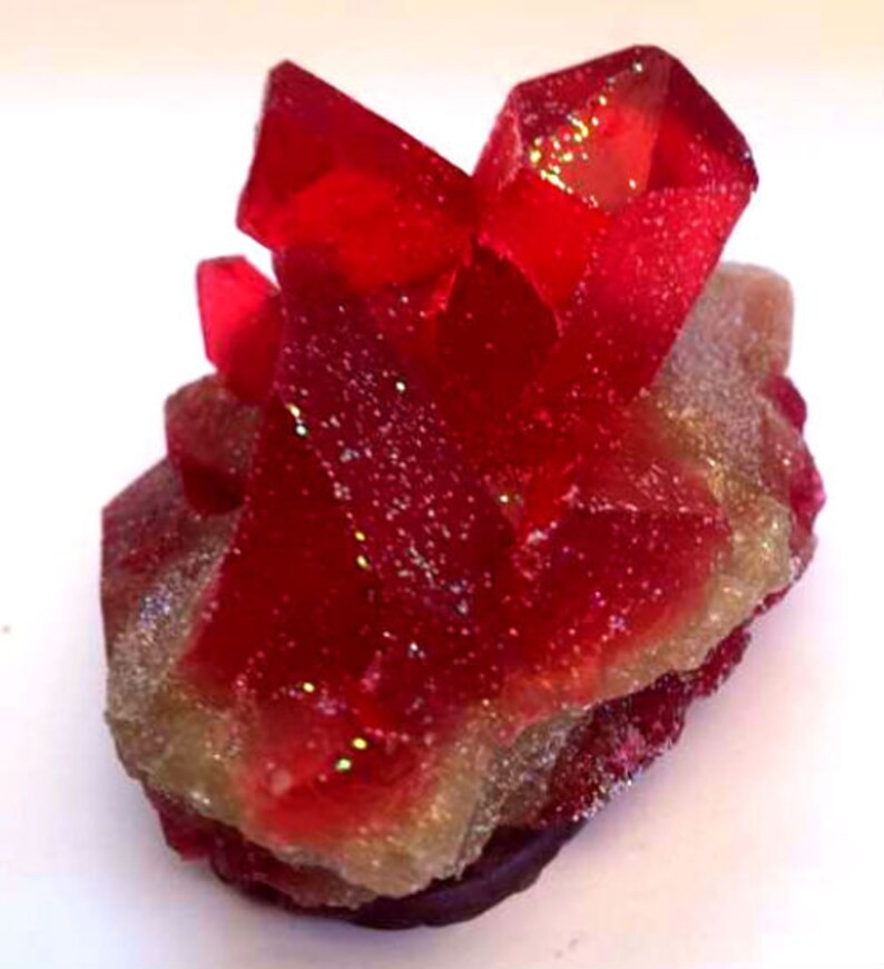 Ruby Red Geode Crystal Mineral Gemstone Rock Soap Etsy